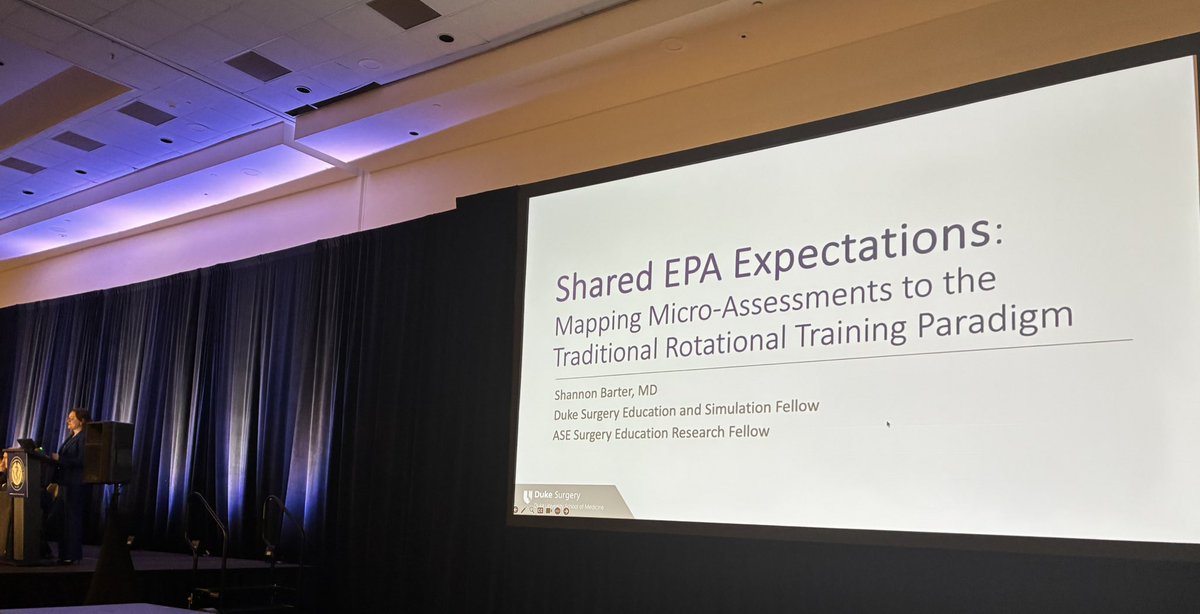 Collaboration of Surgical Education Fellows (@surgedfellows) on Twitter photo How do we bridge EPA-based assessments with real-world rotations in surgery residency?
<a href="/smbarter3434/">Shannon Barter</a> from <a href="/DukeSurgery/">Duke Surgery</a> explores how mapping micro-assessments to traditional clinical experiences can transform surgical training! #SEW2025 How do we bridge EPA-based assessments with real-world rotations in surgery residency?
<a href="/smbarter3434/">Shannon Barter</a> from <a href="/DukeSurgery/">Duke Surgery</a> explores how mapping micro-assessments to traditional clinical experiences can transform surgical training! #SEW2025