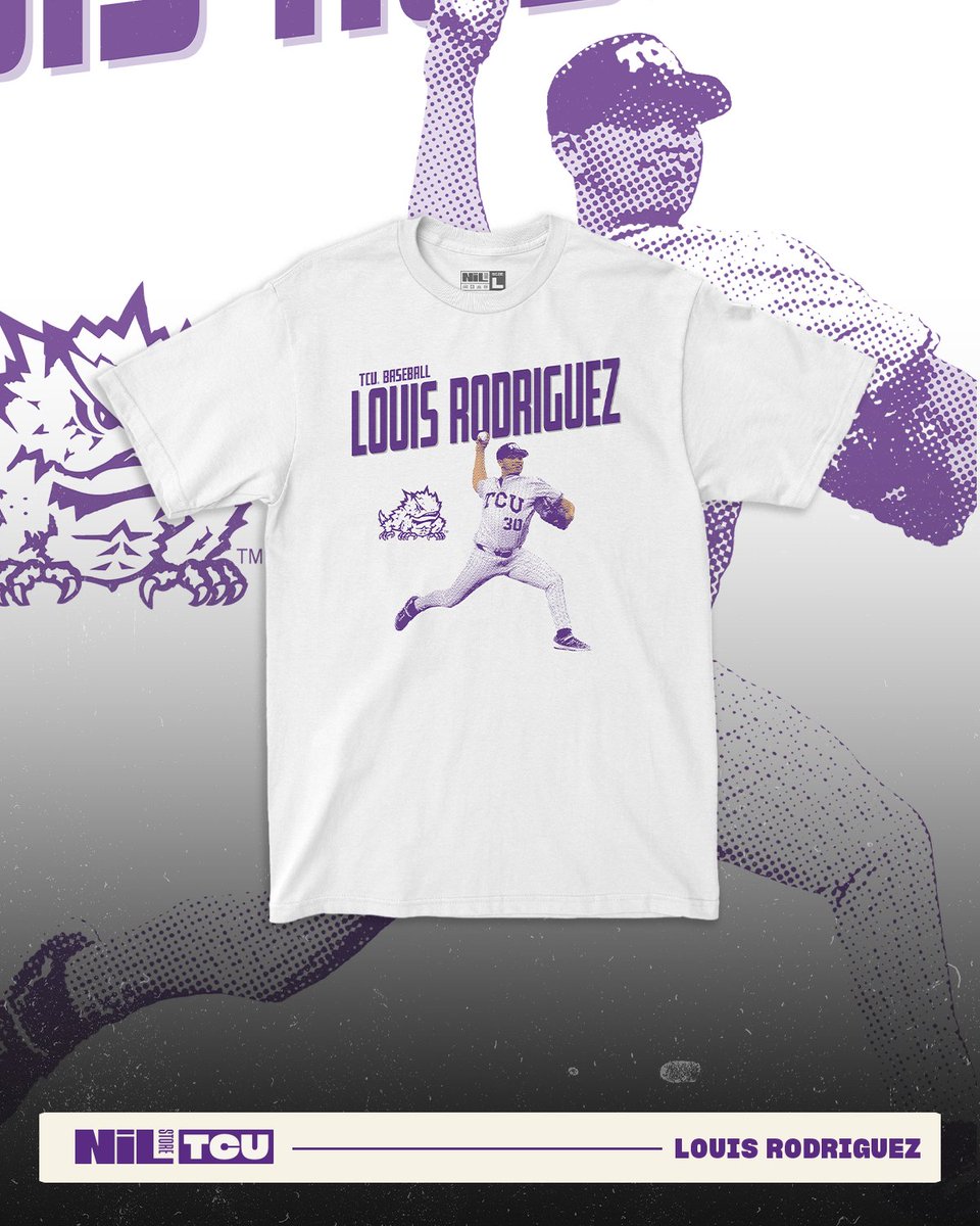 TCU NIL Store (@tcunilstore) on Twitter photo Show your support for <a href="/wiigee10/">Louis Rodriguez</a>! His new drop is now available
Shop: nil.store/tcu/tcu-louis-… Show your support for <a href="/wiigee10/">Louis Rodriguez</a>! His new drop is now available
Shop: nil.store/tcu/tcu-louis-…