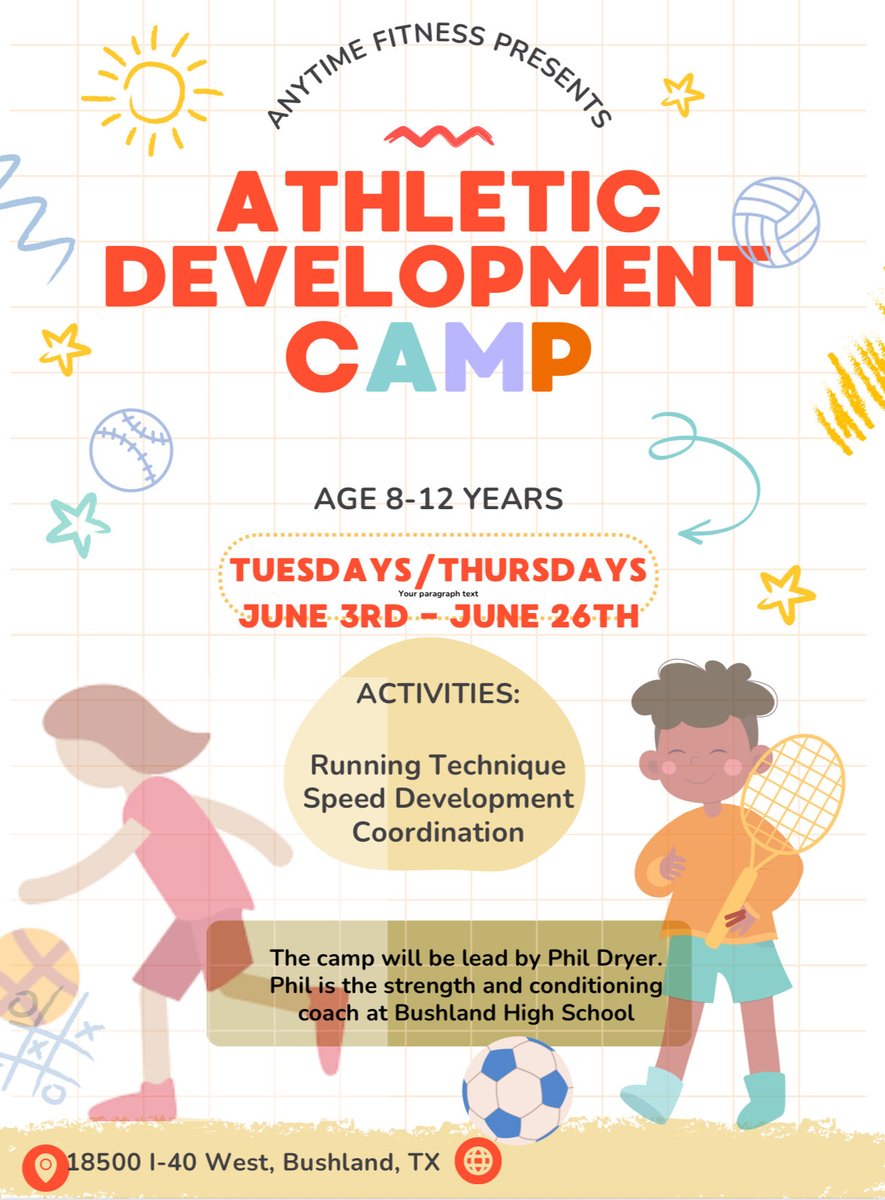 Anyone interested in the Amarillo area call Anytime Fitness to sign up!!

(806) 542-3500