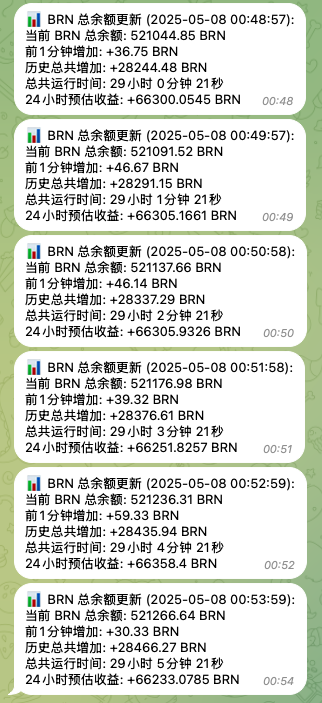 今天BRN爆了 一分钟50个