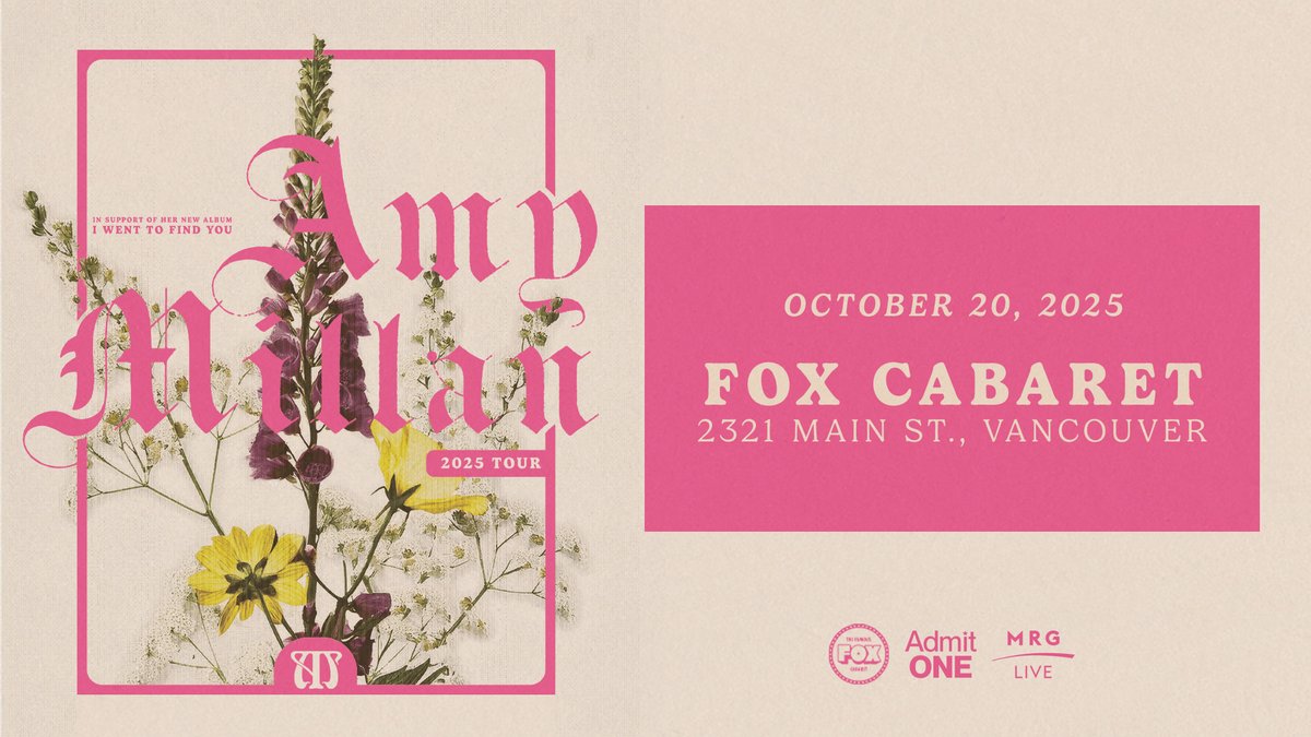 Best known for her work in Broken Social Scene and Stars, <a href="/amymillan/">Amy Millan</a> is coming to Vancouver for a solo show! 🌹

Enter below for a chance to win a pair of tickets!

🔗: bit.ly/4d6Giww
Presale | 5/8 at 10AM PT, code: WIREWALKS
On Sale | 5/9 at 10AM PT