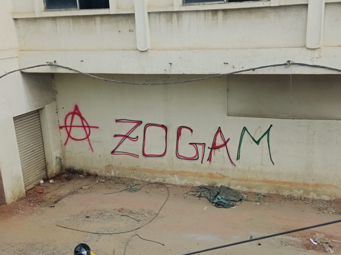 As citizens of Bengaluru we need to reject such movements. Zogam movement is an anti-national movement aimed to break India. Such spray paintings near Iblur Defense Range is dangerous. 
The 0.5 war that needs to be fought by citizens has to be taken up by us.
#BLRrejectsZOGAM