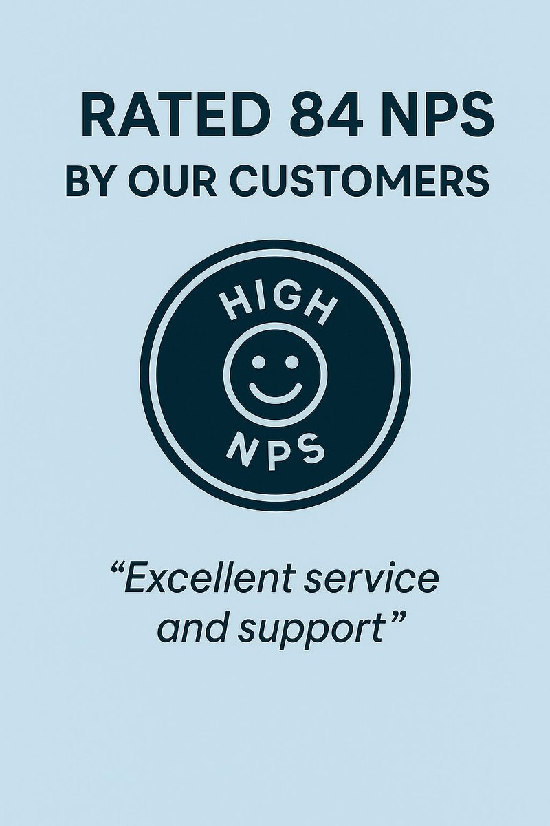 Our NPS score is 84 – one of the highest in our industry.
That means 8 out of 10 customers would recommend us.
We’re proud. We’re grateful. We’re not stopping.

#NPS #CustomerFirst #CX #TestimonialTuesday