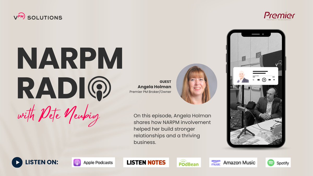 How can #NARPM involvement help you grow your #PropertyManagement company? Angela Holman from Premier Property Management shares how volunteering and networking created new opportunities for success. Listen now: hubs.ly/Q03lrM_q0 or watch: hubs.ly/Q03ls0dH0