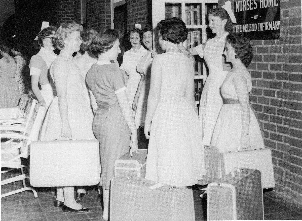 Here’s a glimpse of new nursing recruits at the Nurses Home of McLeod Infirmary. In honor of Nurses Week, we celebrate the dedication, compassion, and hard work of nurses past and present.
#WaybackWednesday #NursesWeek #ThankYouNurses #VisitFlosc #VisitFlorenceSC