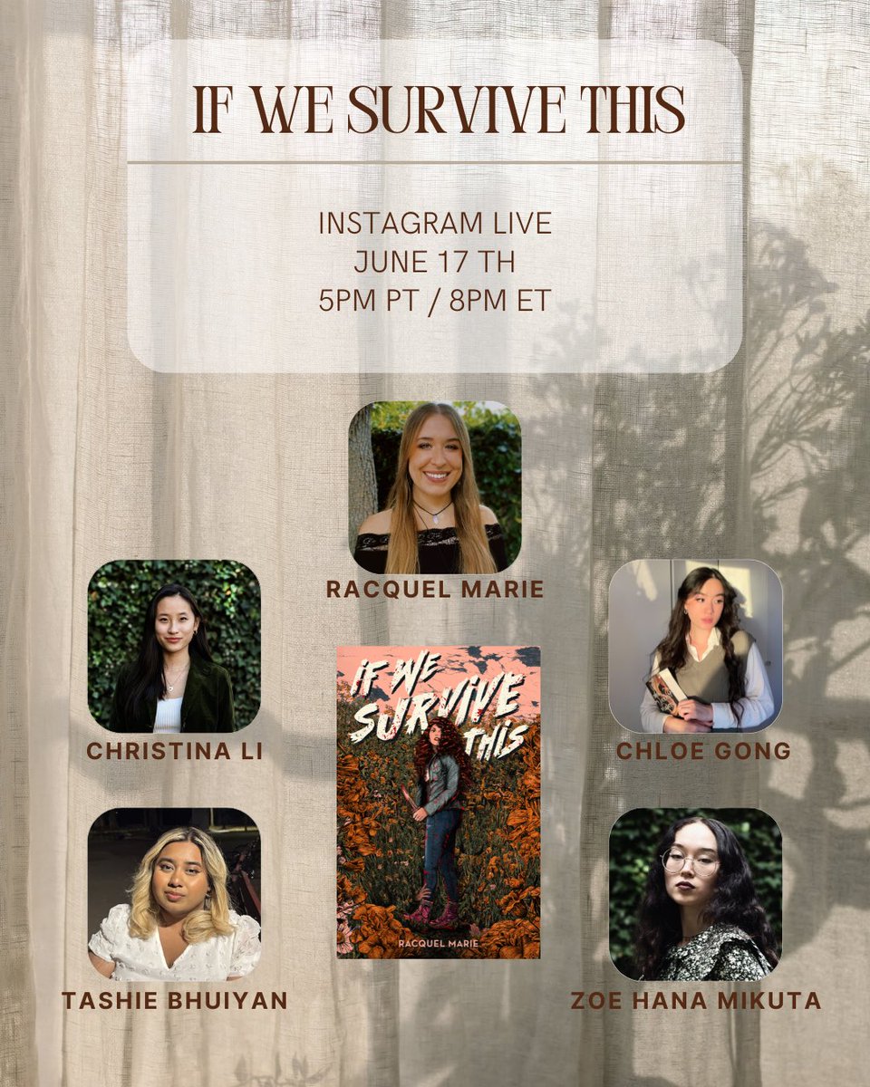 IF WE SURVIVE THIS launch events🧟‍♀️🤍🔪

signed/personalized copies: vromansbookstore.com/list/pre-order…
