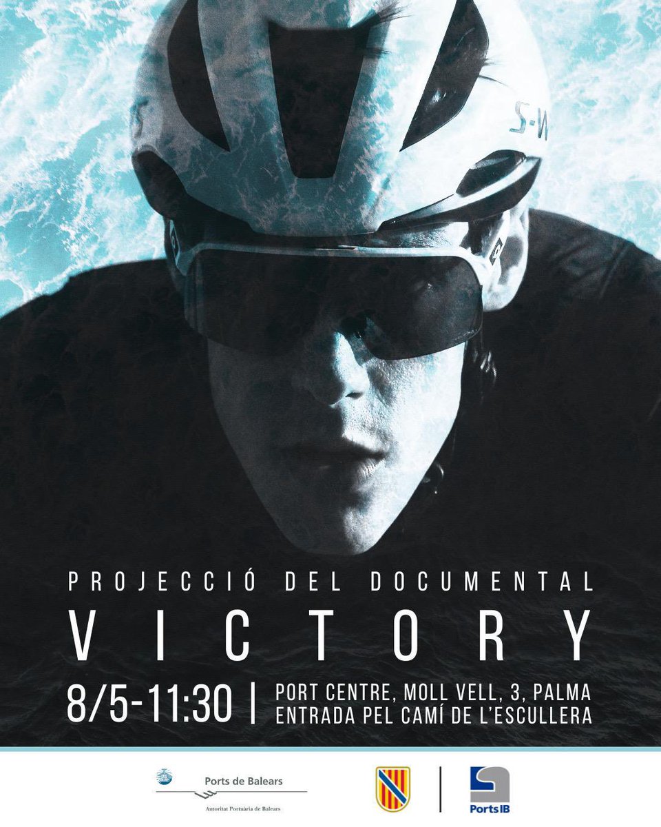 La victòria més gran és aixecar-se quan la vida et fa caure. Vine, aquest dijous, a les 11:30 hores, a la projecció del documental 'Victory' i col·loqui amb el triatleta Nil Riudavets, medallista paralímpic 🎬

⛵️ Les activitats de la Setmana Blava: setmanablava.caib.es