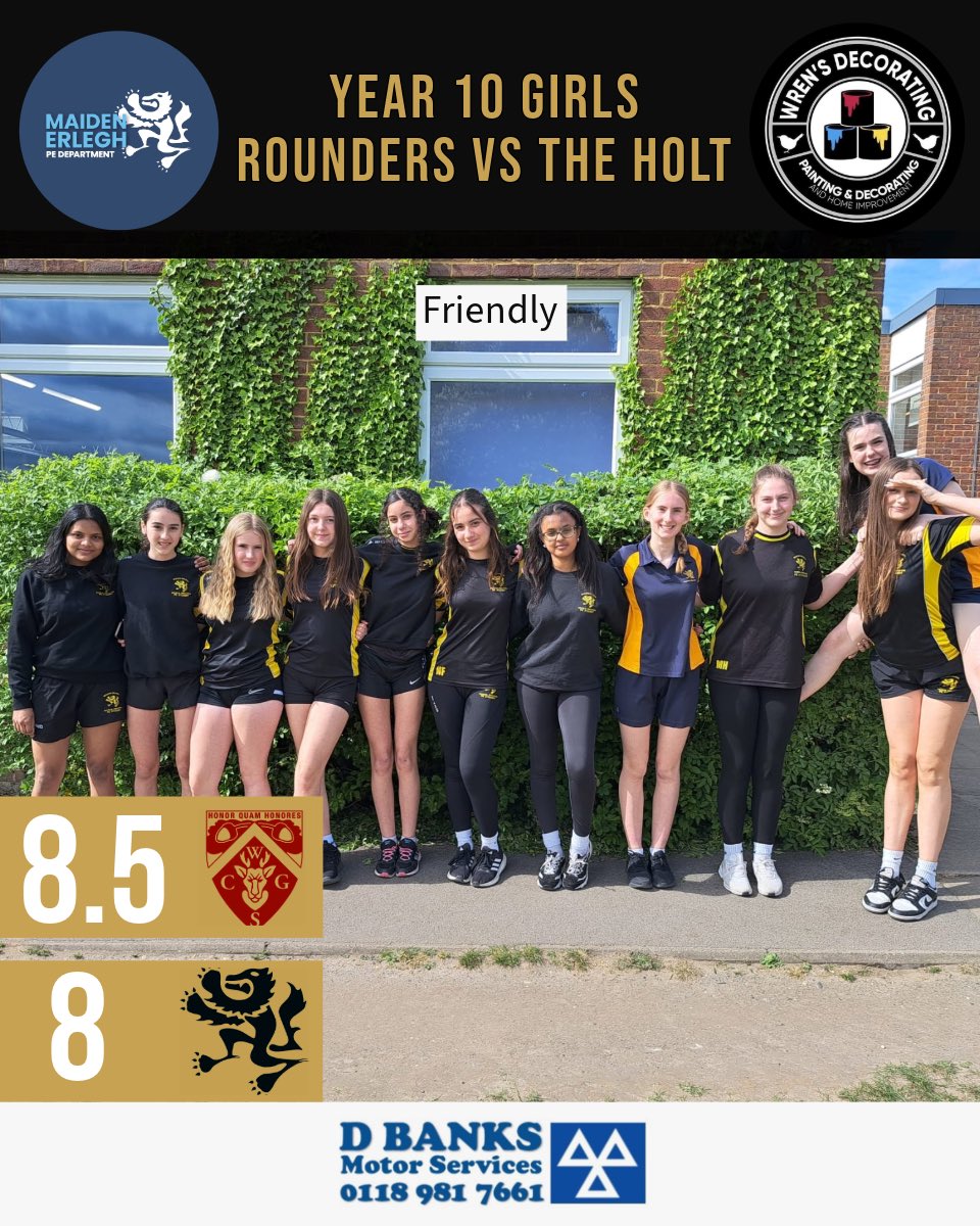 Mrs Blake &amp; Miss Jesseman took the Year 10 girls rounders team over to The Holt for a friendly fixture this evening. 

The girls came away with a victory and a defeat after two enjoyable games.