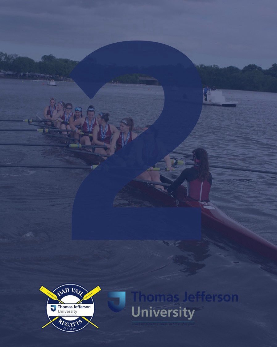 Jefferson Dad Vail Regatta (@dadvailr) on Twitter photo 2️⃣ days to the Jefferson Dad Vail Regatta!
<a href="/JeffersonUniv/">Thomas Jefferson University</a>
#JeffersonDadVailRegatta #Crew #Regatta #CamdenCounty 2️⃣ days to the Jefferson Dad Vail Regatta!
<a href="/JeffersonUniv/">Thomas Jefferson University</a>
#JeffersonDadVailRegatta #Crew #Regatta #CamdenCounty