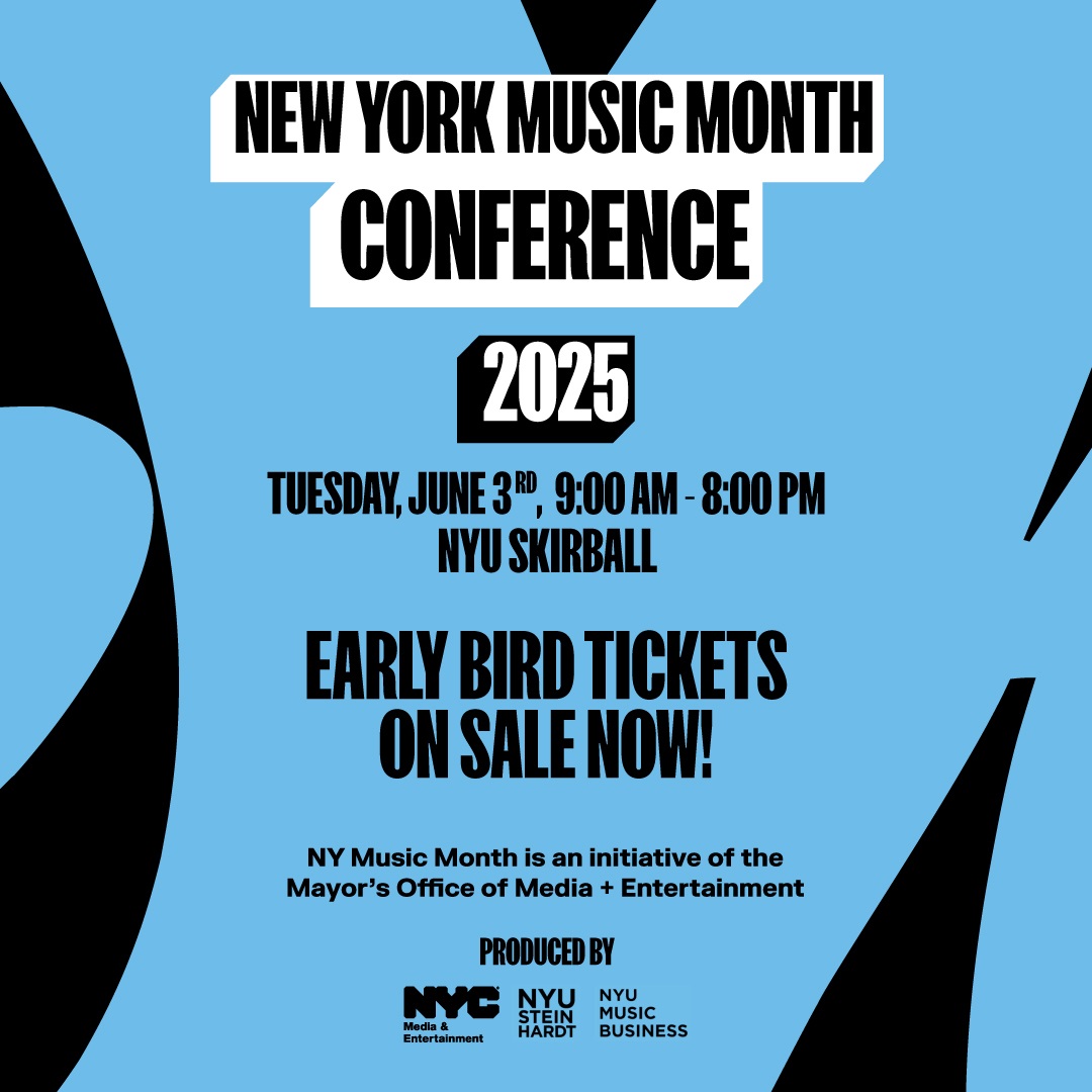 NYC Mayor's Office of Media & Entertainment (@madeinny) on Twitter photo #NYMusicMonth friends, we're excited to announce that tickets are available for the annual NY Music Month conference, taking place at <a href="/nyuskirball/">NYU Skirball</a> on Tuesday, June 3, 2025! <a href="/nyusteinhardt/">NYU Steinhardt</a> <a href="/NYUMusicBiz/">NYU Steinhardt Music Business</a>
We can't wait to see you there. Get tickets now: tickets.nyu.edu/nymm2025 #NYMusicMonth friends, we're excited to announce that tickets are available for the annual NY Music Month conference, taking place at <a href="/nyuskirball/">NYU Skirball</a> on Tuesday, June 3, 2025! <a href="/nyusteinhardt/">NYU Steinhardt</a> <a href="/NYUMusicBiz/">NYU Steinhardt Music Business</a>
We can't wait to see you there. Get tickets now: tickets.nyu.edu/nymm2025