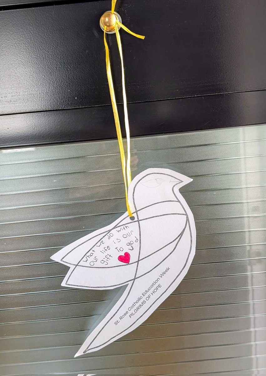 Thank you <a href="/StRoseFalcons/">StRoseFalcons</a> for this beautiful #CEW2025 reminder that "what we do with our life is our gift to God."  I love your annual Catholic Education Week tradition of spreading hope and love to your neighbours (sorry I missed you!) 🕊️❤️ <a href="/WECDSB/">WECDSB</a> <a href="/CatholicEdu/">OCSTA</a>