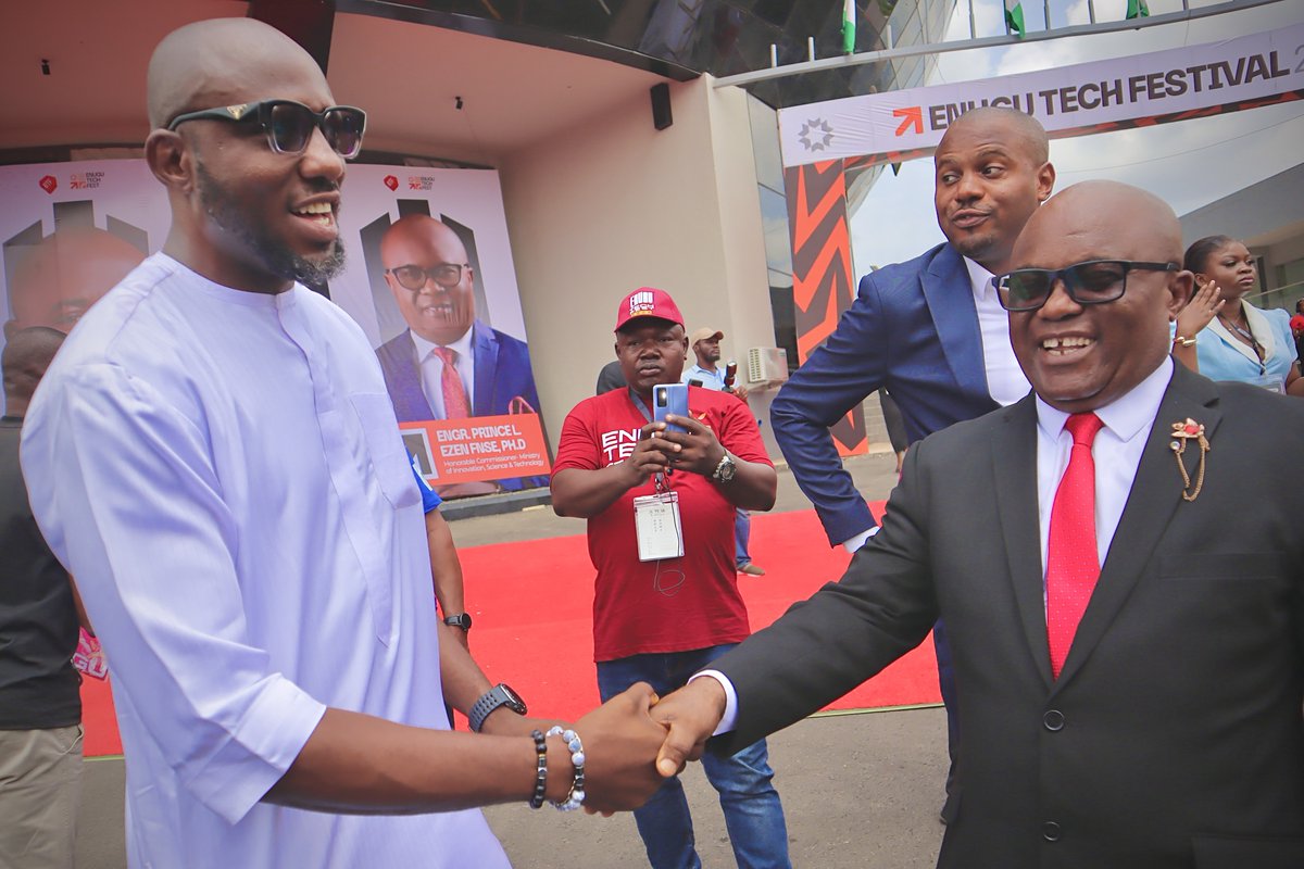 Chukwuemeka Fred Agbata (CFA) (@cfagbata) on Twitter photo Appreciating our own HM <a href="/bosuntijani/">Dr. 'Bosun Tijani</a> (CIDE) and Engr. Lawrence Ezeh for the impactful sesisons & massive turnout at the Enugu Tech Fest 2025.
Congratulations team <a href="/enugutechfest/">Enugu Tech Fest</a> !
The momentum is strong across the States, so letās keepĀ buildingĀ šŖš¾ Appreciating our own HM <a href="/bosuntijani/">Dr. 'Bosun Tijani</a> (CIDE) and Engr. Lawrence Ezeh for the impactful sesisons & massive turnout at the Enugu Tech Fest 2025.
Congratulations team <a href="/enugutechfest/">Enugu Tech Fest</a> !
The momentum is strong across the States, so letās keepĀ buildingĀ šŖš¾