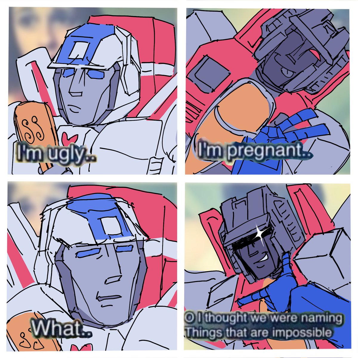 HotrodFebreezeB's tweet image. baby’s first mechpreg #skystar #maccadams #starscream #skyfire