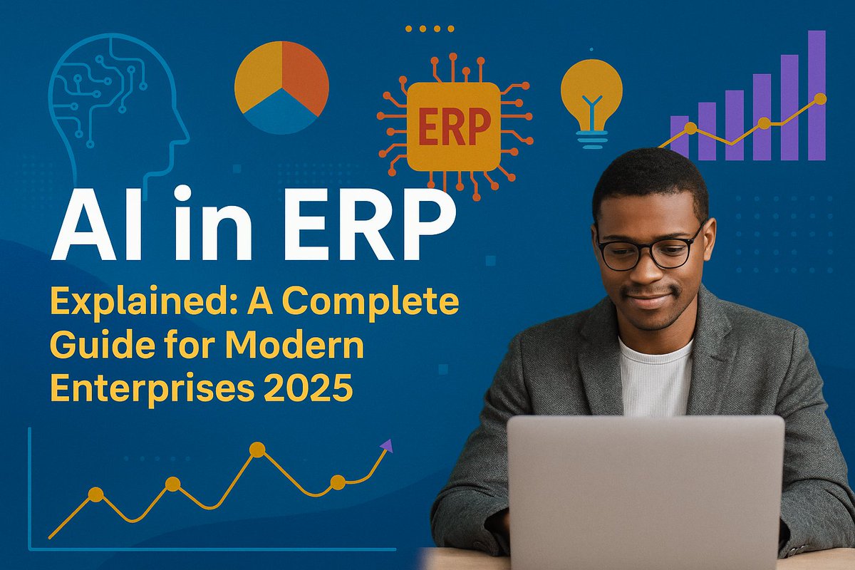 TechlyCodes's tweet image. AI in ERP: The Missing Piece in Modern Business Strategy?
Enterprise Resource Planning (ERP) is no longer just about managing inventory, finance, or HR—it’s becoming smarter in 2025.
If you want to explore more here is detailed blog: techlycodes.com/ai-in-erp-expl…