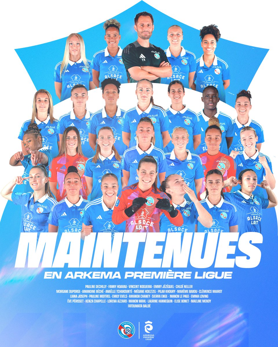 RCSA_Feminines's tweet image. 🥳 @ArkemaPL, nous serons toujours là la saison prochaine ! 🤩💙

#RCSASDR (2-1)