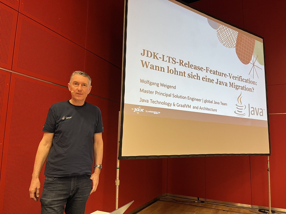 Thanks a lot for attending the session „JDK LTS Release Feature Verification: When is a Java migration worthwhile?“ at the JAX 2025 conference in Mainz Germany <a href="/jaxcon/">JAX</a>