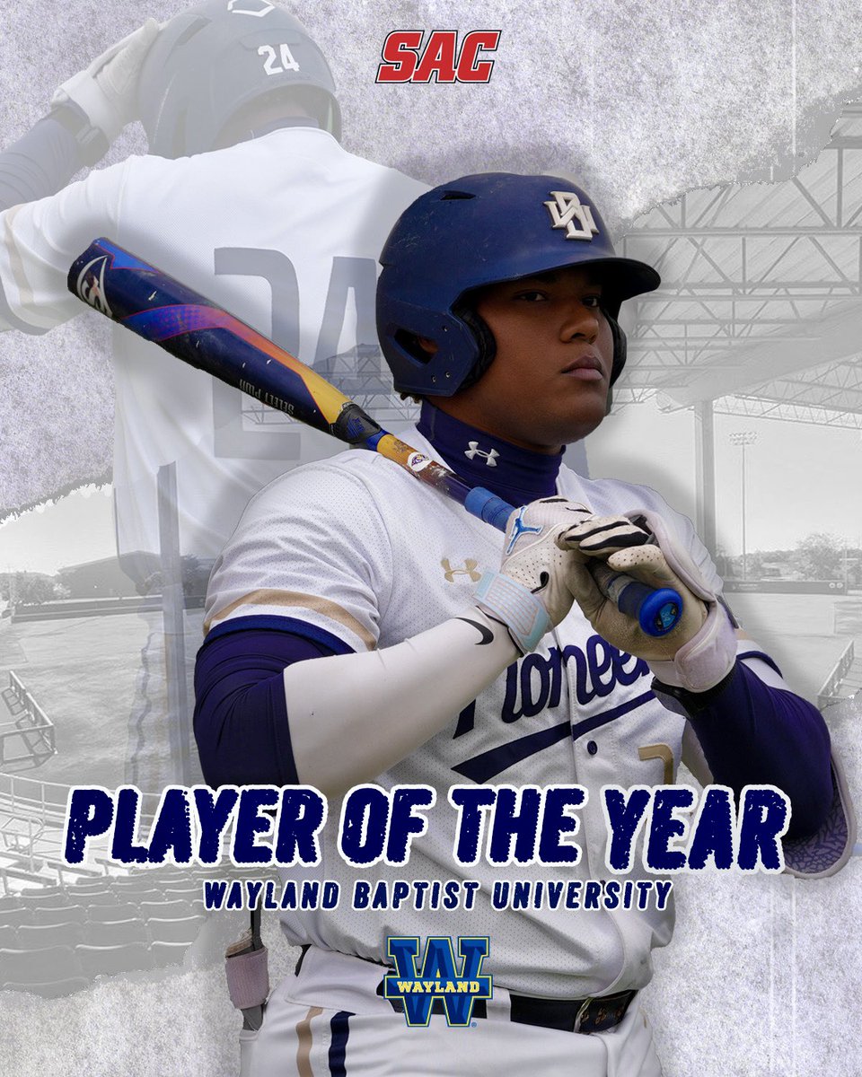 wbu_baseball's tweet image. Felix Polanco of Wayland Baptist has been named the 2025 Sooner Athletic Conference Baseball Player of the Year after leading the Pioneers to the conference regular season championship, as voted on by the league’s head coaches before the start of the conference tournament.