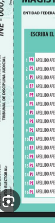 Analizar perfiles de cada candidata/to en ésta #EleccionJudicial, es una labor TITÁNICA, casi imposible de realizar. Una guía posible es que elijamos basándonos en qué poder los propuso:
Poder Ejecutivo (PE), Legislativo (PL) o Judicial (PJ) y En funciones (EF)
Votaré por (PE)