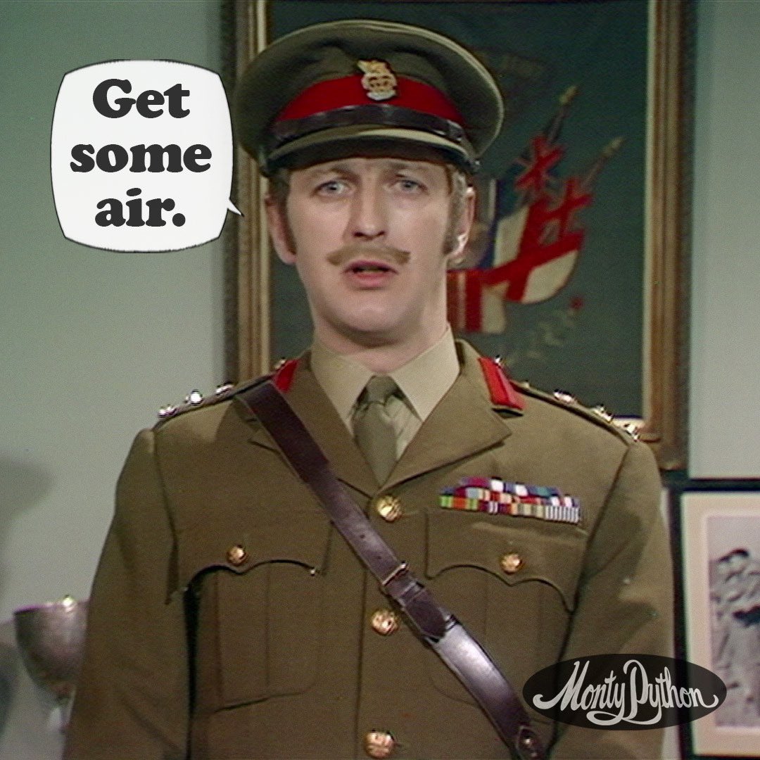 Now, let’s have a good, clean, healthy, outdoor sketch. #MontyPython