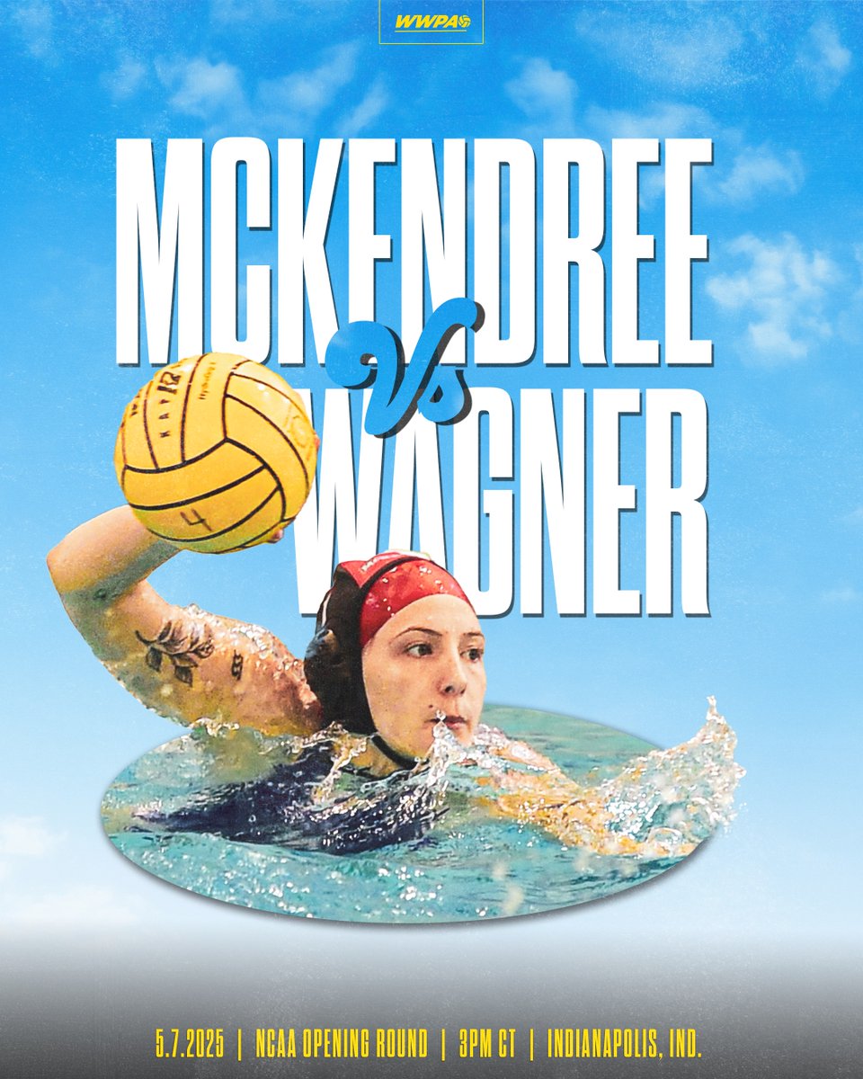 Western Water Polo Association (@thewwpa) on Twitter photo WWPA champion #23 <a href="/McKBearcats/">McKendree Bearcats</a> takes on MAAC champion #19 Wagner in the NC Women's Water Polo Championship Opening Round.
With a win, the Bearcats would be the 2nd #WWPA team to advance in the last 3 seasons. (Biola '23)
🔗 thewwpa.com/sports/wwaterp…
#ncaawaterpolo WWPA champion #23 <a href="/McKBearcats/">McKendree Bearcats</a> takes on MAAC champion #19 Wagner in the NC Women's Water Polo Championship Opening Round.
With a win, the Bearcats would be the 2nd #WWPA team to advance in the last 3 seasons. (Biola '23)
🔗 thewwpa.com/sports/wwaterp…
#ncaawaterpolo