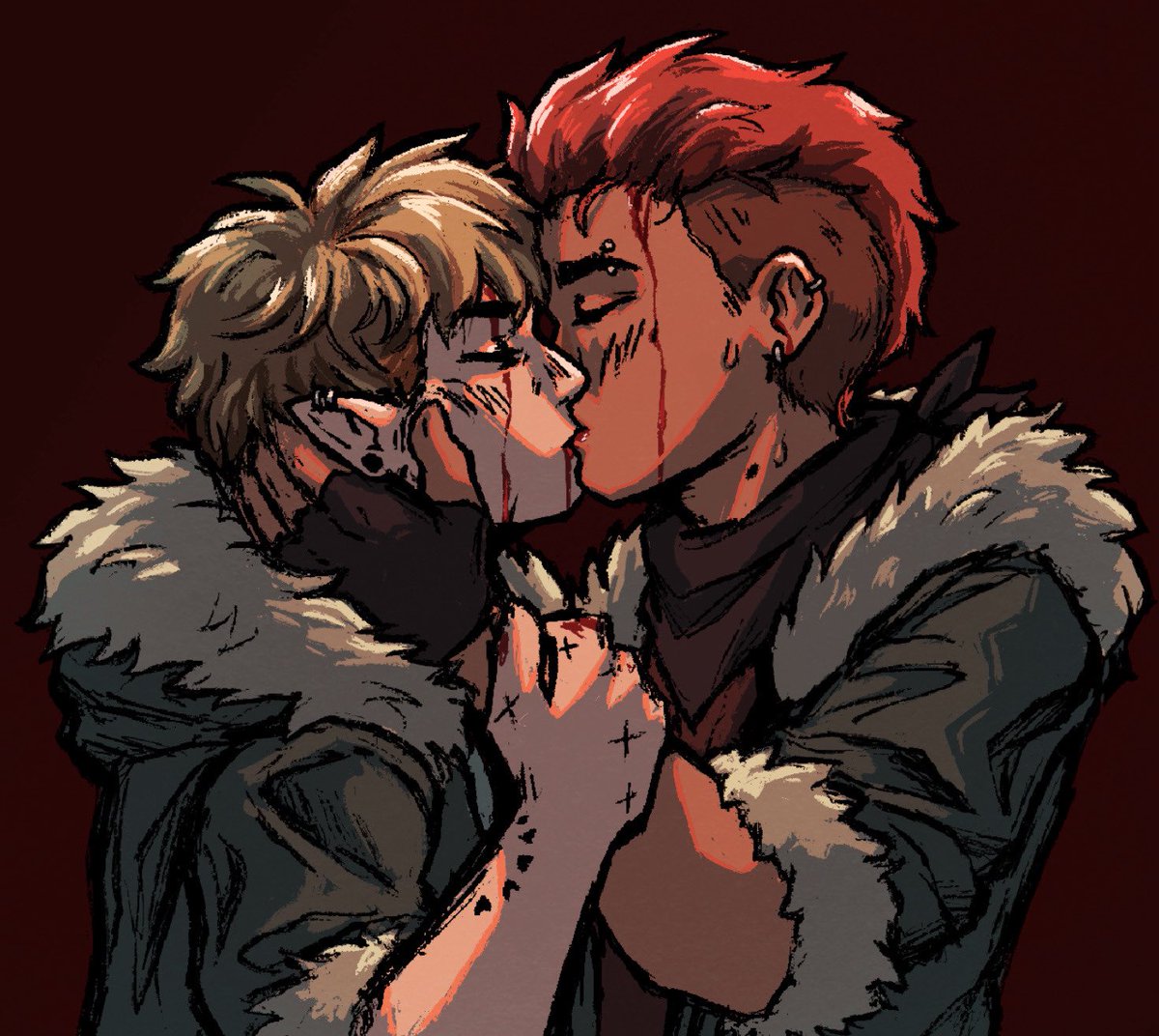 people liking this post today reminded me that soon it’ll be a year since it was made, wow!!
to celebrate the occasion, here’s an alternate bloody version I only posted to tumblr. very “three cheers for sweet revenge” inspired, hope you suckers enjoy 🫶