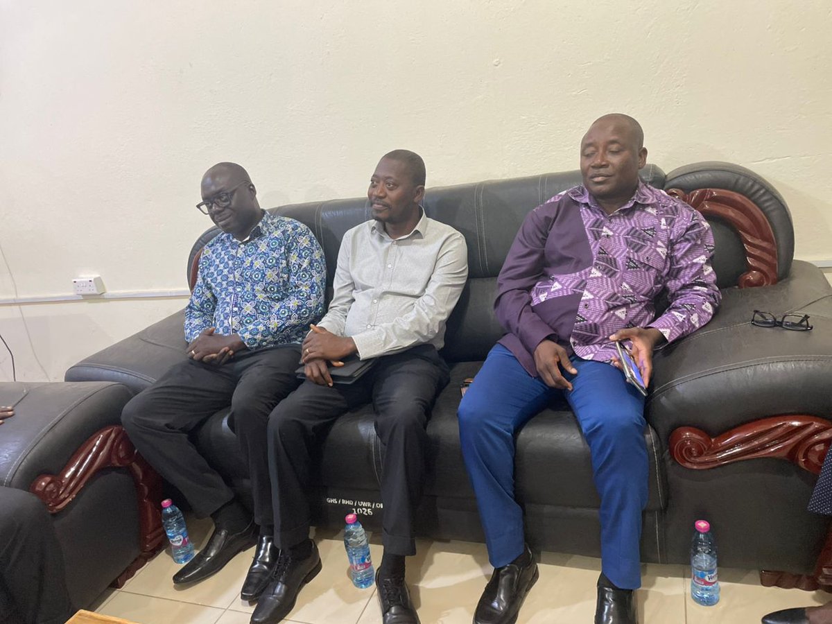 GAC's meeting with the Upper West Regional Health Directorate team where  Mr. Akanpege Clement, the Regional HIV/TB Coordinator, gave a short presentation on HIV situation in the region.