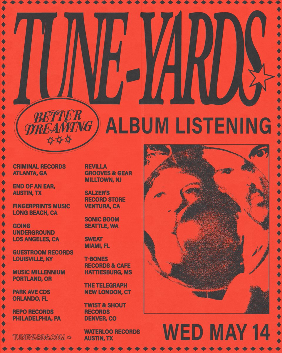 LOCAL RECORD STORES 4-EVER!!!

Next week, in the cities below, you can go to your local record store for an early listen of ‘Better Dreaming’. All events are free to attend! Thanks to all these stores that we've partnered with to make this possible.