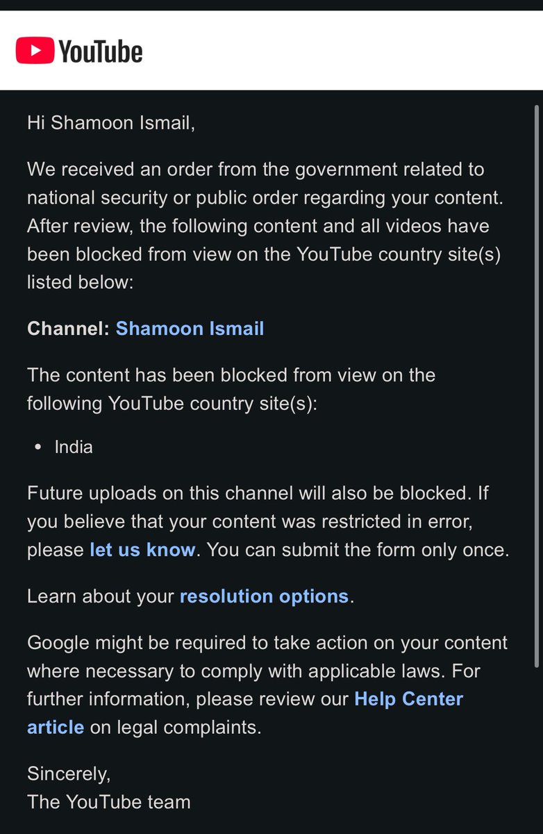 Both my YouTube &amp; Instagram got banned in India today