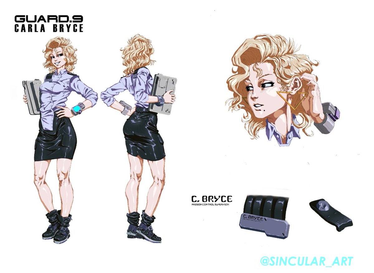 SINCULAR_ART's tweet image. Did a ref sheet for the character from the last illustration that I posted in like January or something. Time flies🗣🗣