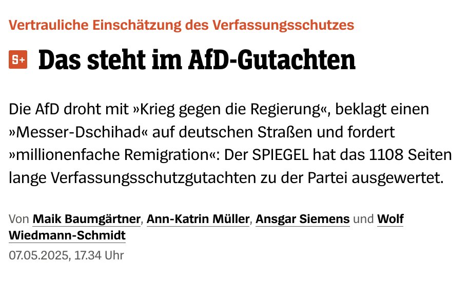 Wieso kann der Spiegel das 1108 Seiten lange Verfassungsschutzgutachten zur AfD einsehen und die Öffentlichkeit nicht? 
Wieso bekommt es ausgerechnet ein linkes Magazin?
Wie unglaubwürdig will man sich noch machen?
Wie unprofessionell dastehen?
Was ist mit § 353b StGB? Aber gut,