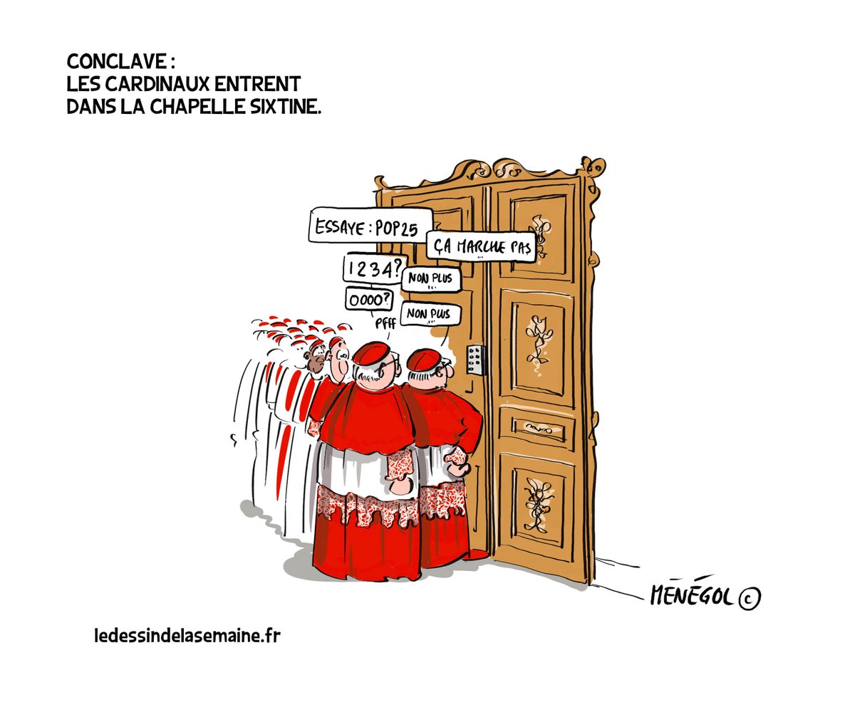 #conclave : les cardinaux entrent dans la #ChapelleSixtine