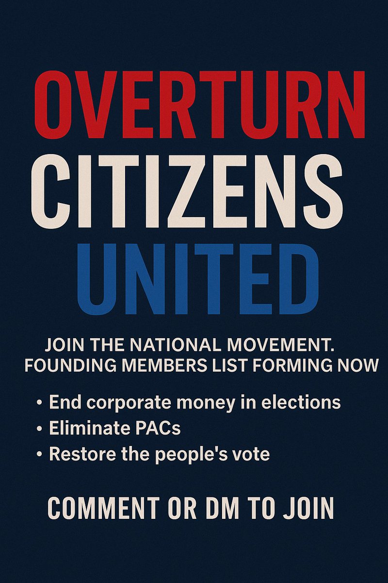 stevenewcomb's tweet photo. @AgedMercury Couldn't agree more. I thought you might be interested - I’m working on a new movement to finally overturn Citizens United with a national referendum.

https://t.co/cMAM6sM9Nz https://t.co/Z5z09RpHu1