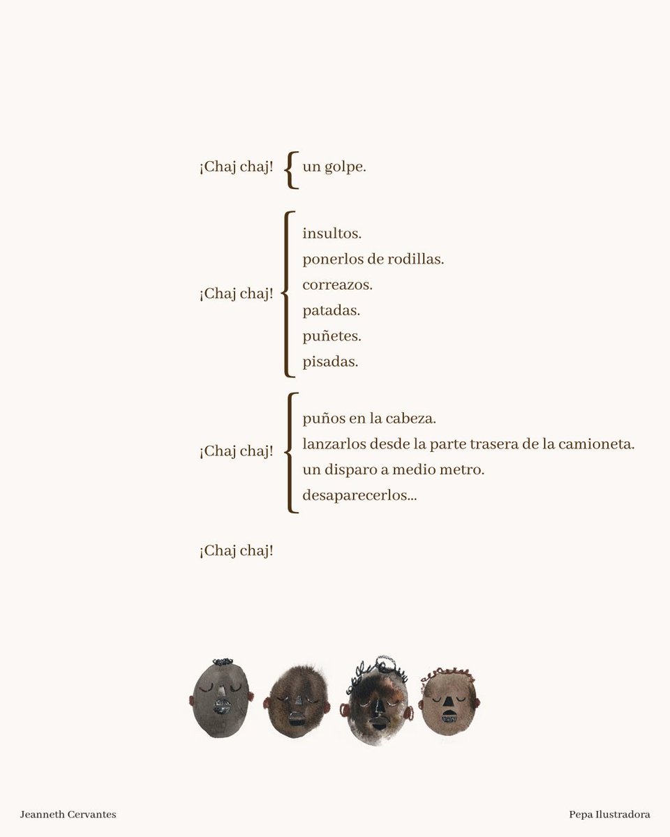 Ismael Arroyo (15) Josué Arroyo (14) Nehemías Arboleda (15) Steven (11)

Desaparición, tortura y asesinato. 
 
Texto por <a href="/JanetaCervantes/">sumakwarmi</a> para <a href="/LaPeriodicanet/">Revista La Periódica</a>