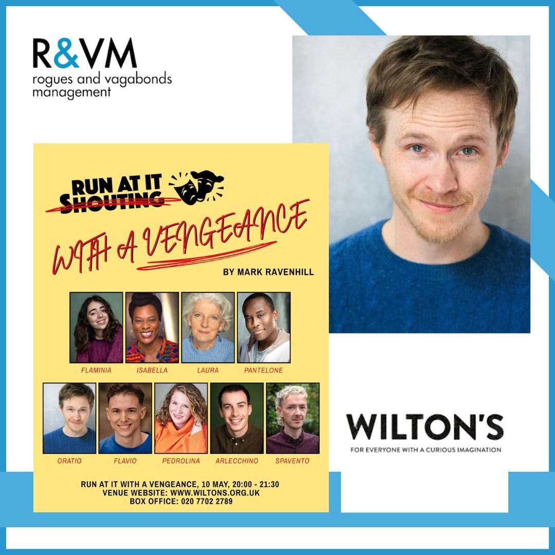 Rogues and Vagabonds (@randvmanagement) on Twitter photo Our fabulous Rogue, <a href="/JTStocks_Actor/">JT Stocks</a> is appearing <a href="/WiltonMusicHall/">Wilton's Music Hall</a>
Play 10 - Run At It Laughing is a cycle of 10 90-minute comedies presented as rehearsed readings over 48 hours - 9 & 10 May.
<a href="/MarkRavenhill2/">Mark Ravenhill</a> <a href="/nia_endingVAWG/">nia</a> <a href="/flyingcolours_p/">Flying Colours Productions</a>
Tickets: wiltons.org.uk/whats-on/run-a… Our fabulous Rogue, <a href="/JTStocks_Actor/">JT Stocks</a> is appearing <a href="/WiltonMusicHall/">Wilton's Music Hall</a>
Play 10 - Run At It Laughing is a cycle of 10 90-minute comedies presented as rehearsed readings over 48 hours - 9 & 10 May.
<a href="/MarkRavenhill2/">Mark Ravenhill</a> <a href="/nia_endingVAWG/">nia</a> <a href="/flyingcolours_p/">Flying Colours Productions</a>
Tickets: wiltons.org.uk/whats-on/run-a…