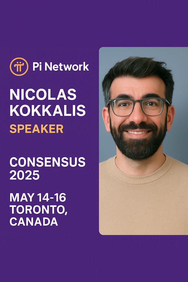 zhoeyycrypto's tweet photo. Big News!🚀🚀🔥🔥🔥🔥

Nicolas Kokkalis, visionary behind @PiCoreTeam, is speaking at #Consensus2025 in Toronto, May 14–16!

Join the global Pi community and witness the future of decentralized innovation.
#PiNetwork is leading the next wave of blockchain adoption.

Follow us for updates, insights, and behind-the-scenes access!

#PiNetwork, 2025 #Web3 #Crypto #Blockchain #PiConsensus2025