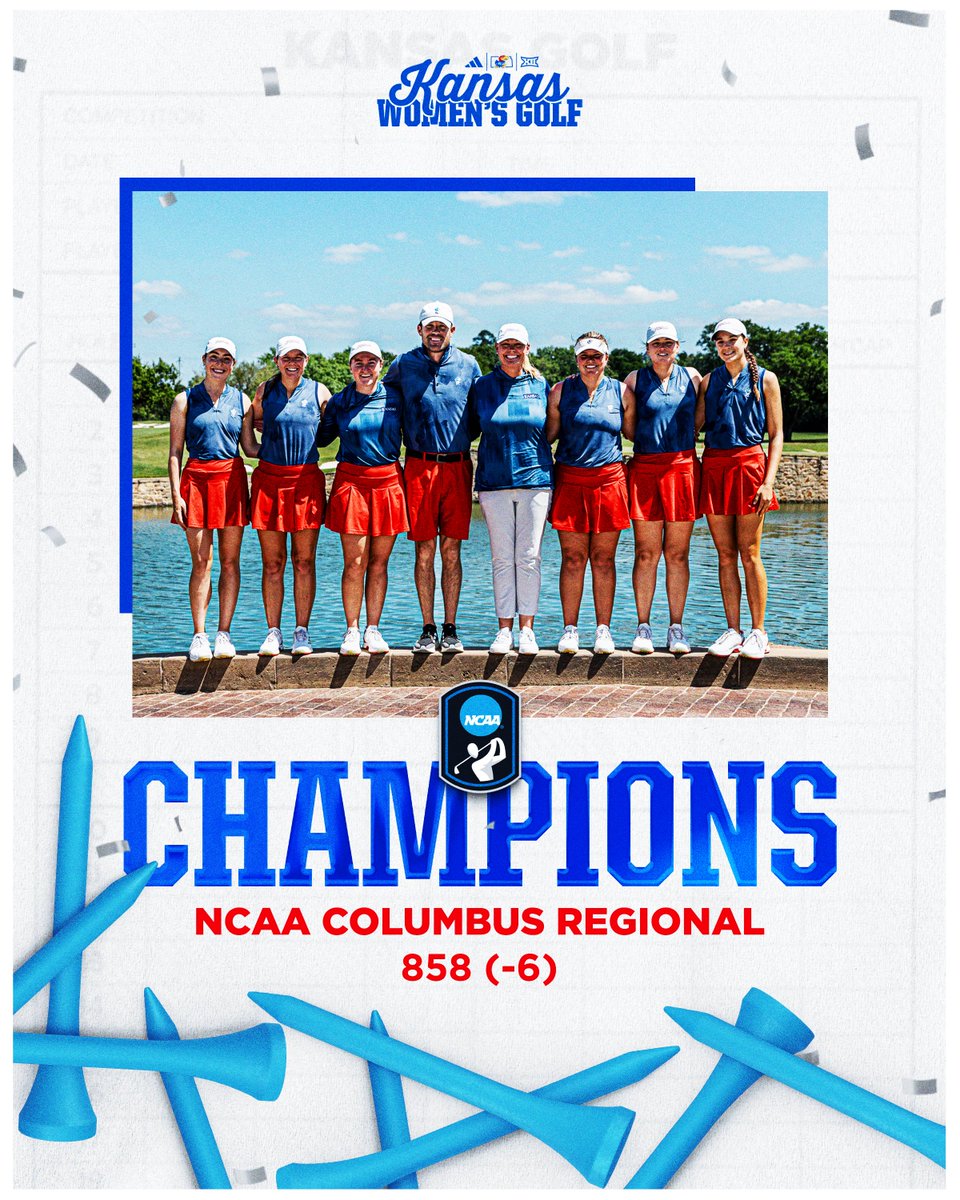 COLUMBUS REGIONAL CHAMPIONS 🏆 

FOR THE FIRST TIME SINCE 2014 THE JAYHAWKS ARE HEADED TO THE NCAA CHAMPIONSHIP 🎟️

#RockChalk