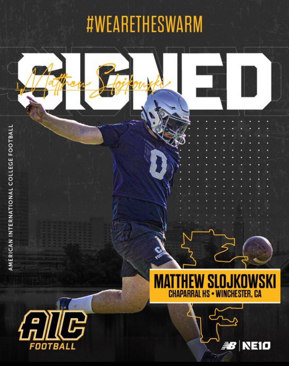 Matthew Slojkowski (@mslojkowskpunts) on Twitter photo Grateful for this opportunity, committed to <a href="/AICFootball/">AIC FB</a>!
Huge thanks to <a href="/CoachWollman52/">Coach Dan Wollman</a> and <a href="/CoachChipka/">Dan Chipka</a>! Grateful for this opportunity, committed to <a href="/AICFootball/">AIC FB</a>!
Huge thanks to <a href="/CoachWollman52/">Coach Dan Wollman</a> and <a href="/CoachChipka/">Dan Chipka</a>!