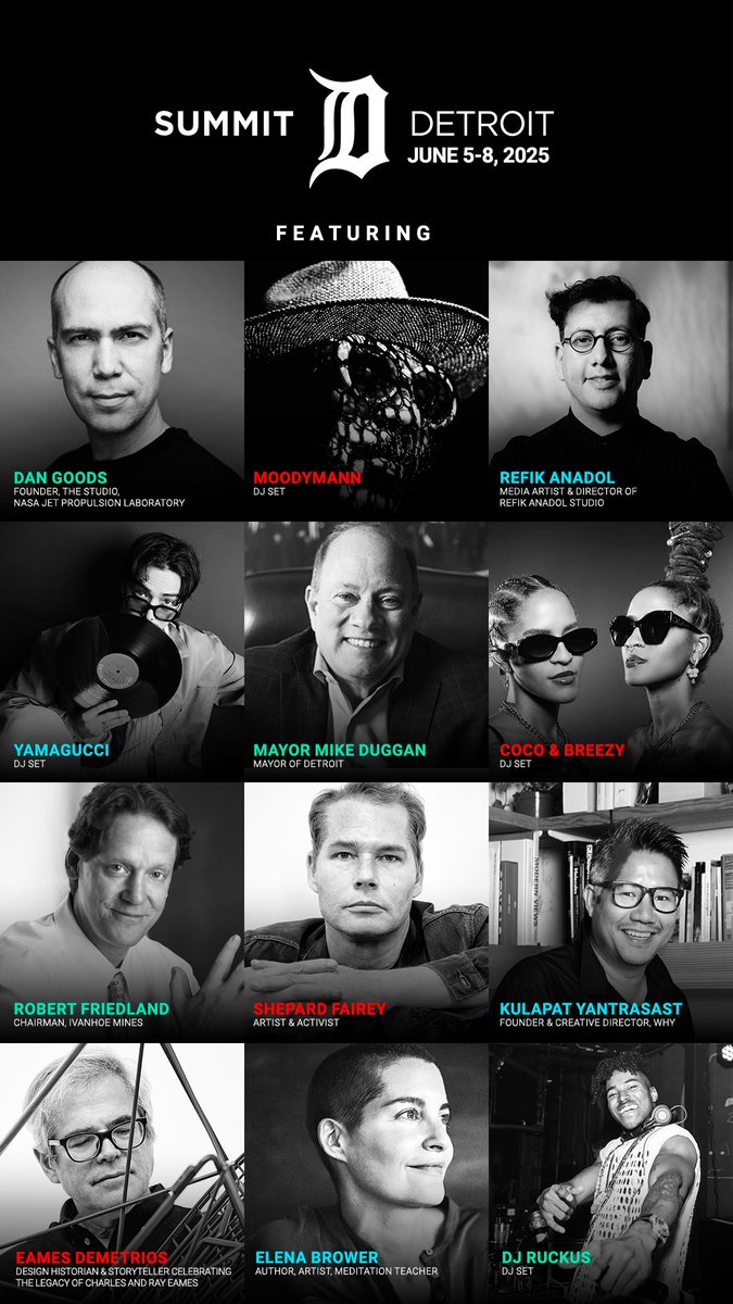 Honored to be one of the featured guests at Summit Detroit on June 5 - 8! Learn more about this incredible event here: summit.co/event/detroit25