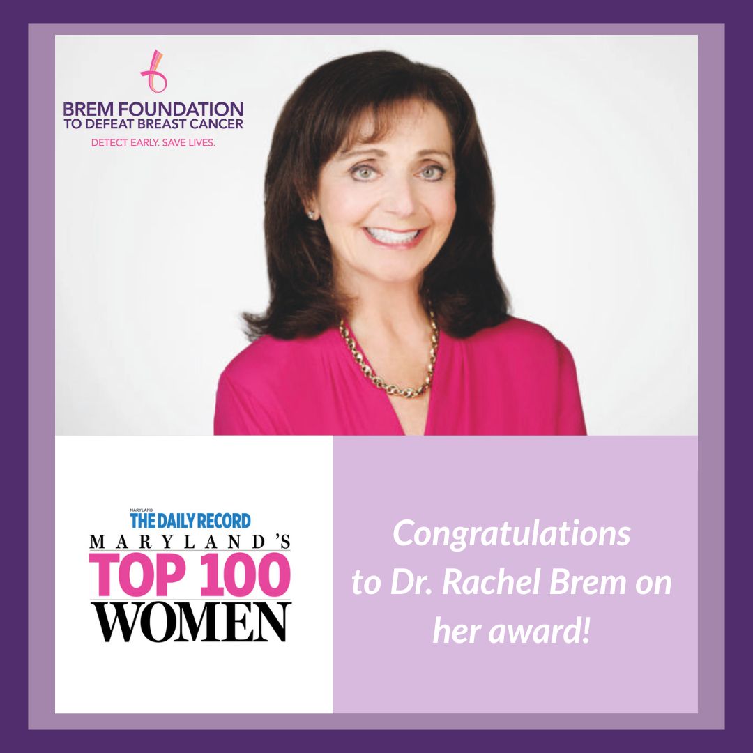 A huge congratulations to Dr. Rachel Brem, CMO of Brem Foundation, for her recognition by The Daily Record as one of Maryland’s Top 100 Women.

🔗thedailyrecord.com/2025/05/05/rac…

#TDRevents