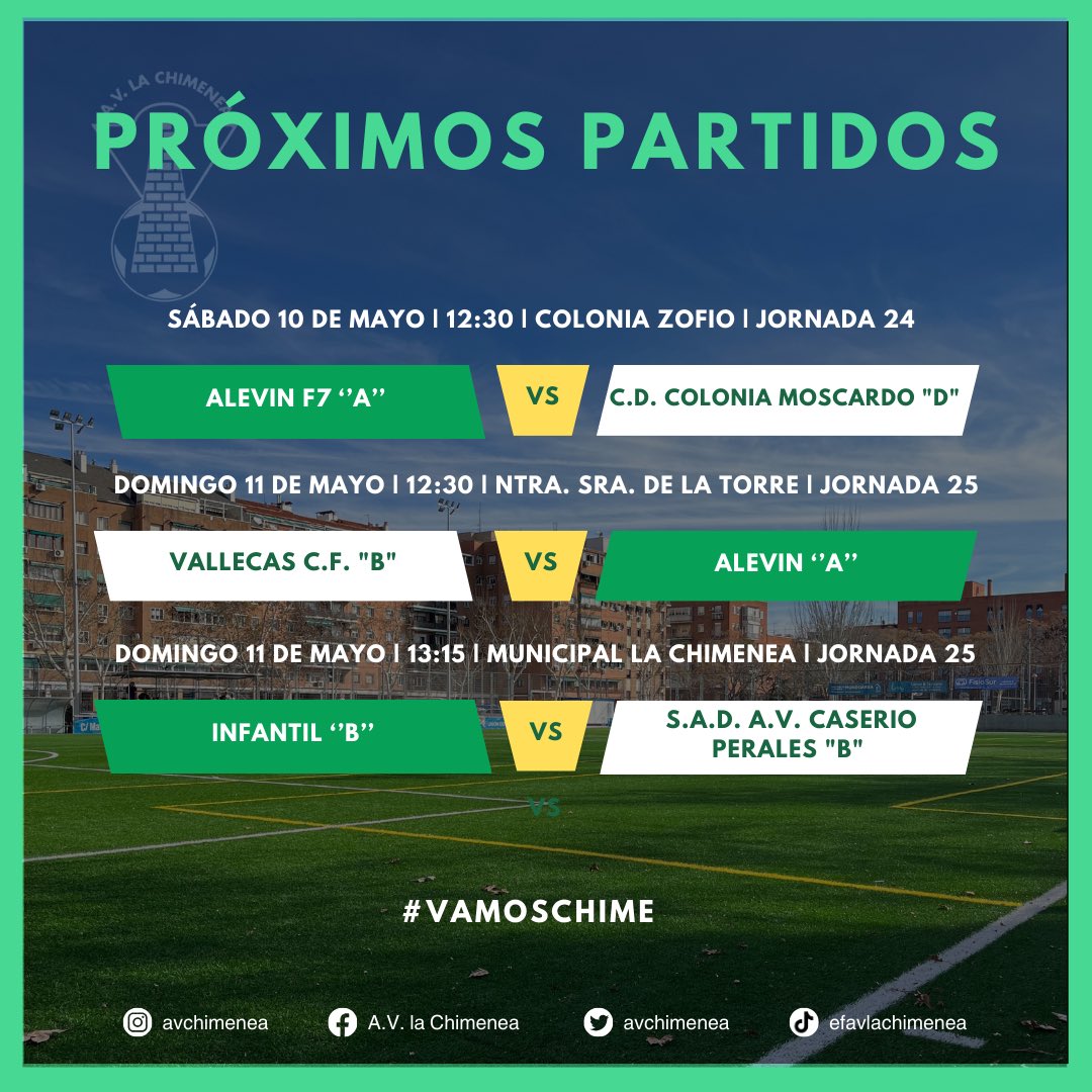 avchimenea's tweet photo. ¡𝐍𝐔𝐄𝐕𝐀 𝐉𝐎𝐑𝐍𝐀𝐃𝐀 𝐃𝐄 𝐋𝐈𝐆𝐀!💚

#vamoschime💚 #liga #jornada #partido #federado #temporada #usera #madrid #avchimenea https://t.co/Uzv3JkE0EI