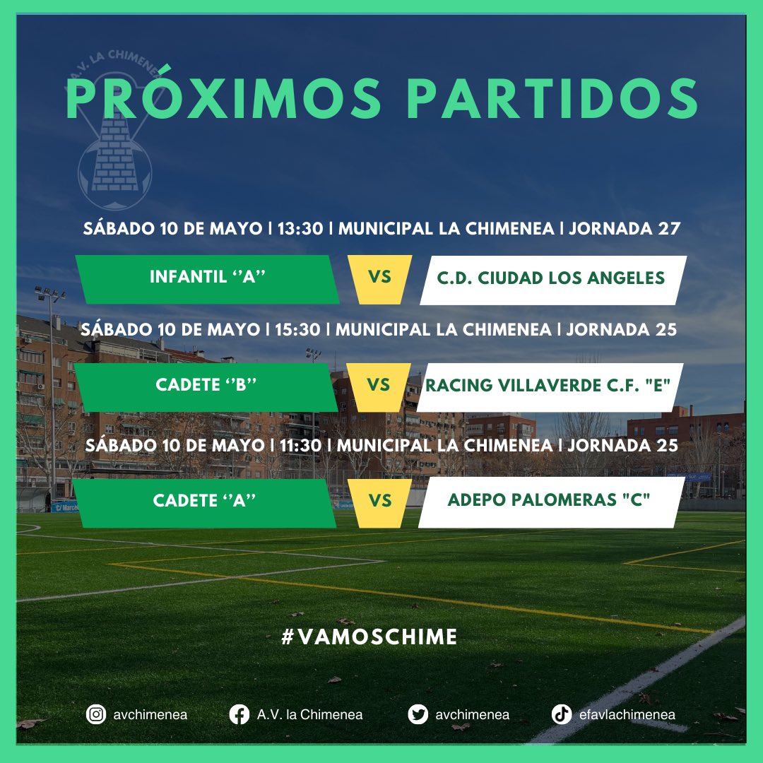 avchimenea's tweet photo. ¡𝐍𝐔𝐄𝐕𝐀 𝐉𝐎𝐑𝐍𝐀𝐃𝐀 𝐃𝐄 𝐋𝐈𝐆𝐀!💚

#vamoschime💚 #liga #jornada #partido #federado #temporada #usera #madrid #avchimenea https://t.co/Uzv3JkE0EI