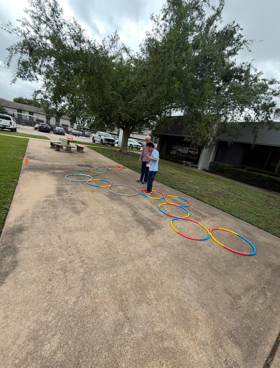 Gloomy day? Not here at GiGi’s Playhouse Houston! Our adult participants took advantage of our cool weather during Achievers yesterday. We created an obstacle course working on team work, counting, balance, and eye/hand coordination. We finished the day with money management...
