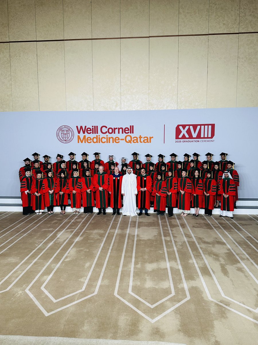 Congratulations #WCMQClass2025. We wish you the very best as you move forward to the next phase of your careers as physicians, scientists and healthcare leaders 🎓🩺🥼

مبروك لخرّيجي #دفعة_2025، نتمنى لكم النجاح في المرحلة المقبلة وأنتم تخطون نحو مستقبل سيجعلكم أطباء مميّزين