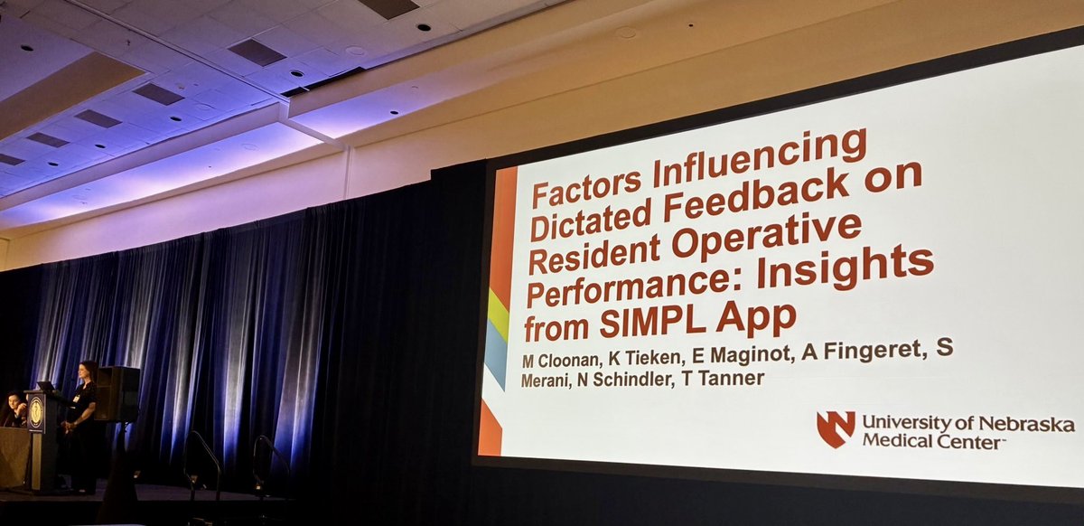 University of Nebraska General Surgery Residency (@unmcsurgery) on Twitter photo 🚨 Stunning presentation at #APDS2025 by Dr. Maddie Cloonan (<a href="/Maddie_Cloonan/">Maddie Cloonan, MD</a>) on what shapes feedback using the SIMPL app 🧠 📚 Wonderful work investigating the factor influencing evaluation in surgical education 🌟
<a href="/TiffanyTannermd/">Tiffany Tanner</a> <a href="/DrFingeret/">Abbey Fingeret MD MHPTT FACS</a> <a href="/APDSurgery/">APDS surgery</a> 🚨 Stunning presentation at #APDS2025 by Dr. Maddie Cloonan (<a href="/Maddie_Cloonan/">Maddie Cloonan, MD</a>) on what shapes feedback using the SIMPL app 🧠 📚 Wonderful work investigating the factor influencing evaluation in surgical education 🌟
<a href="/TiffanyTannermd/">Tiffany Tanner</a> <a href="/DrFingeret/">Abbey Fingeret MD MHPTT FACS</a> <a href="/APDSurgery/">APDS surgery</a>