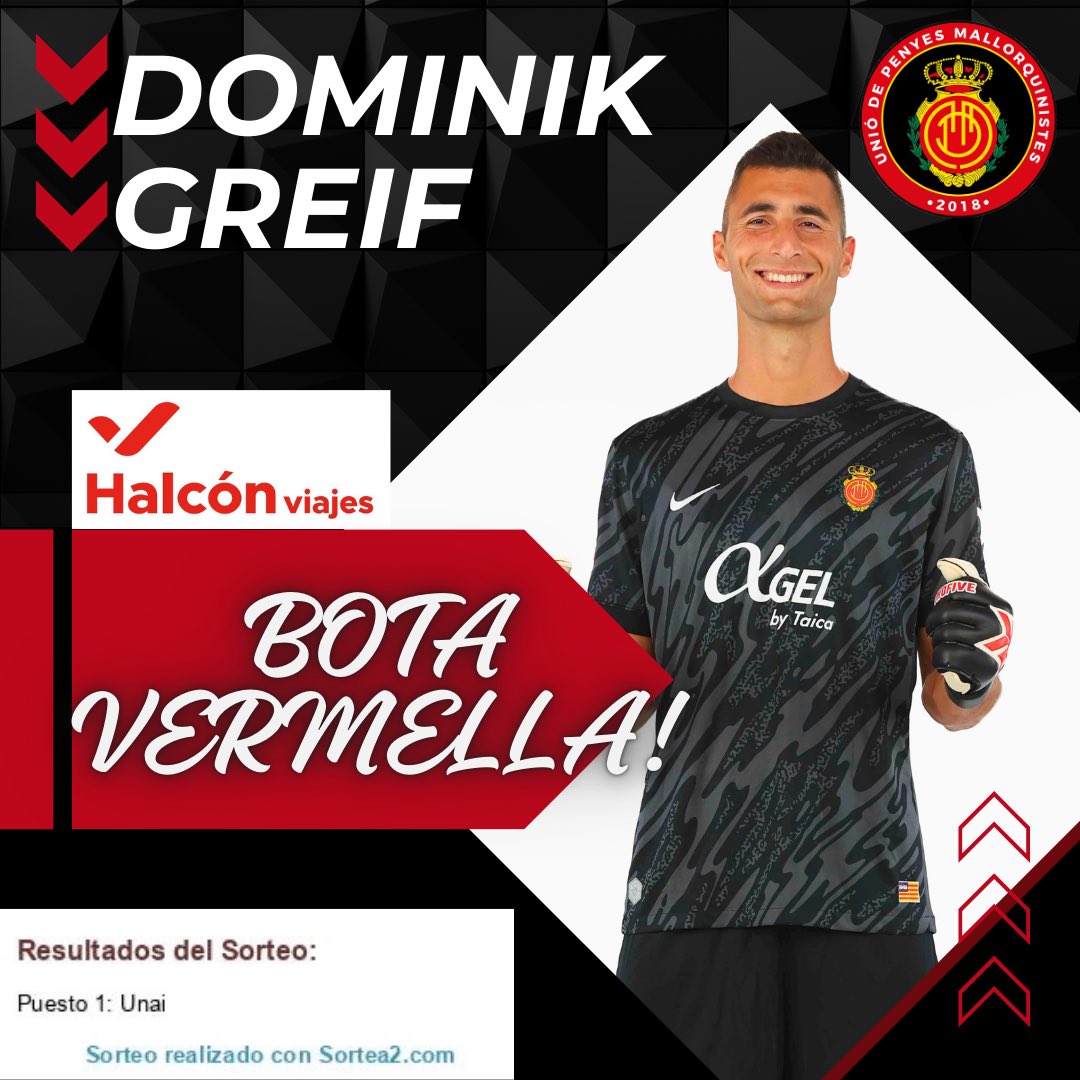 📣Nou guanyador del trofeu Bota Vermella .

Jornada 34.

- Unai  -

✅ ¡Enhorabona!

🔴⚫️  Has guanyat una motxilla de la Unió personalitzada amb el teu nom.

Patrocina : <a href="/halconviajes/">Halcón Viajes Oficial</a> 

#SomUnió