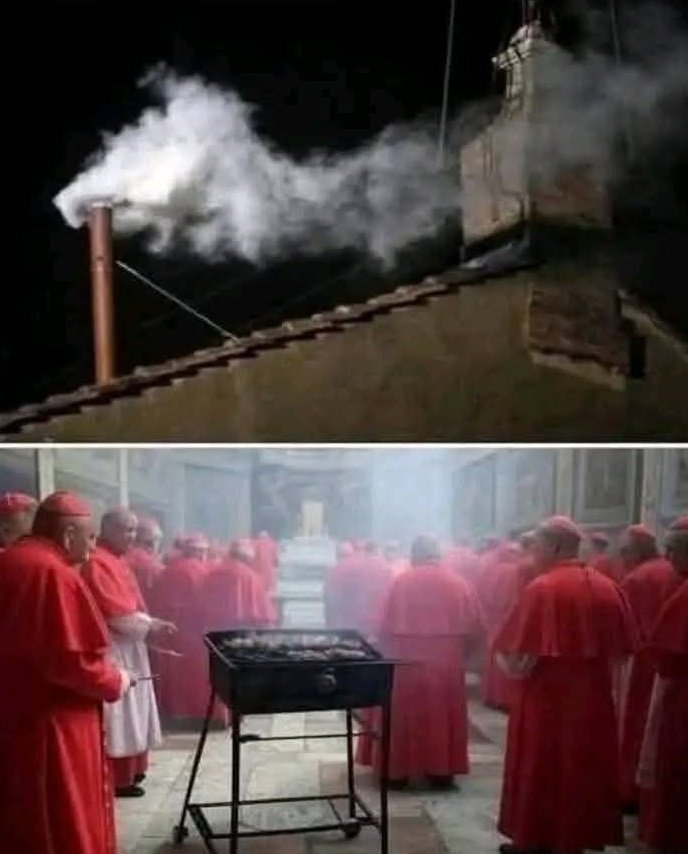 ¡Falsa alarma! 
#Conclave2025