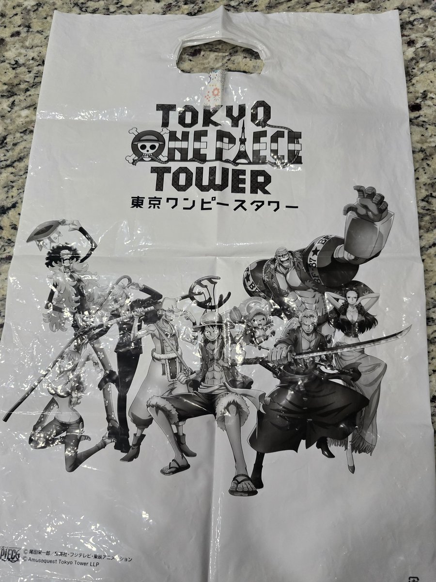 Won a giveaway from <a href="/OPMerchandise/">One Piece Merch News</a> and got this bag from the now closed One Piece Tokyo Tower. Wish I could've visited 😢