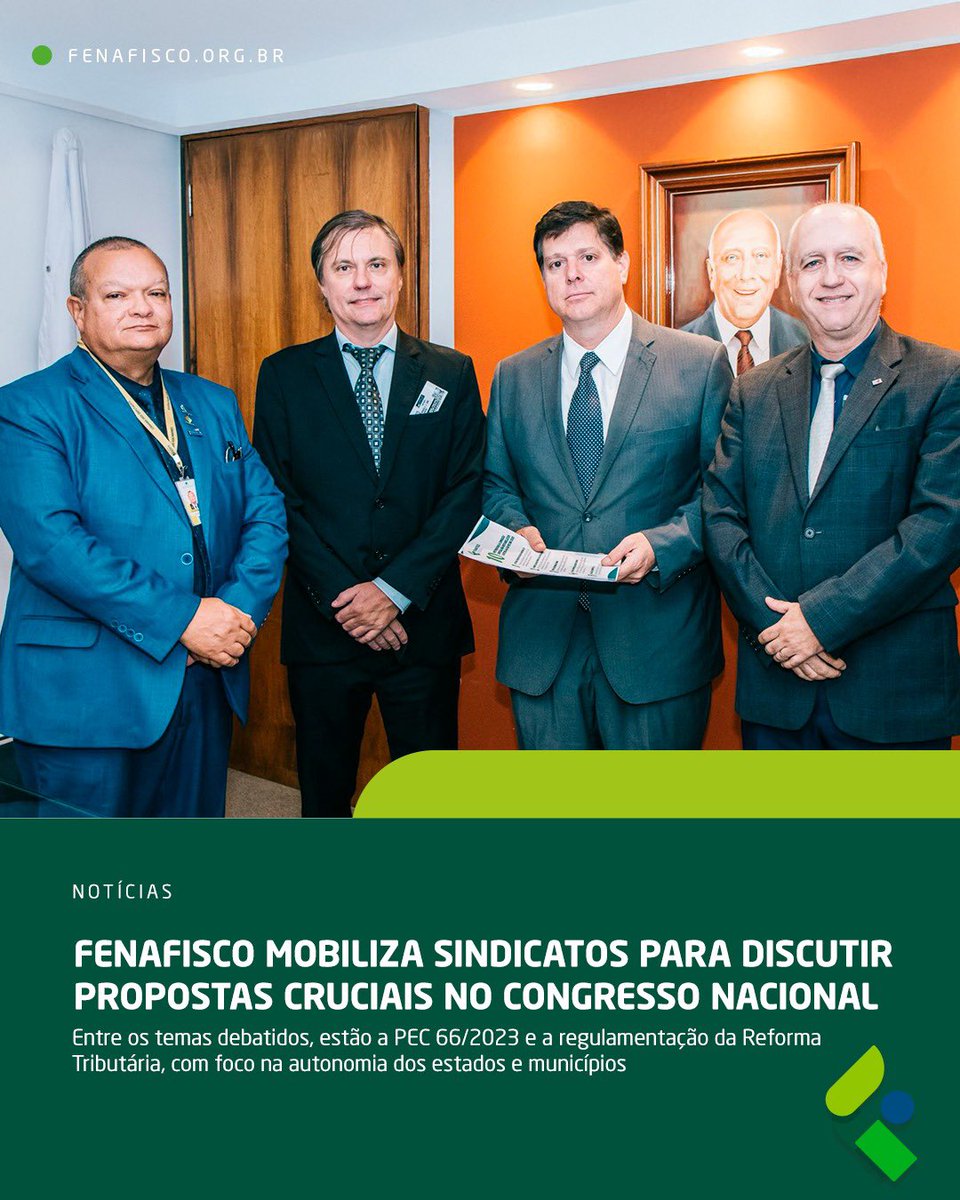 Fenafisco's tweet photo. A Fenafisco entregou ao dep. Baleia Rossi (relator da PEC 66/23) parecer que alerta para riscos do art. 40-A, que ameaça a autonomia de estados e municípios sobre Previdência. Reforma Tributária também está na pauta.
https://t.co/eX4THDVzIA
#Fenafisco #PEC66 #Previdência https://t.co/HUAA4OblvK