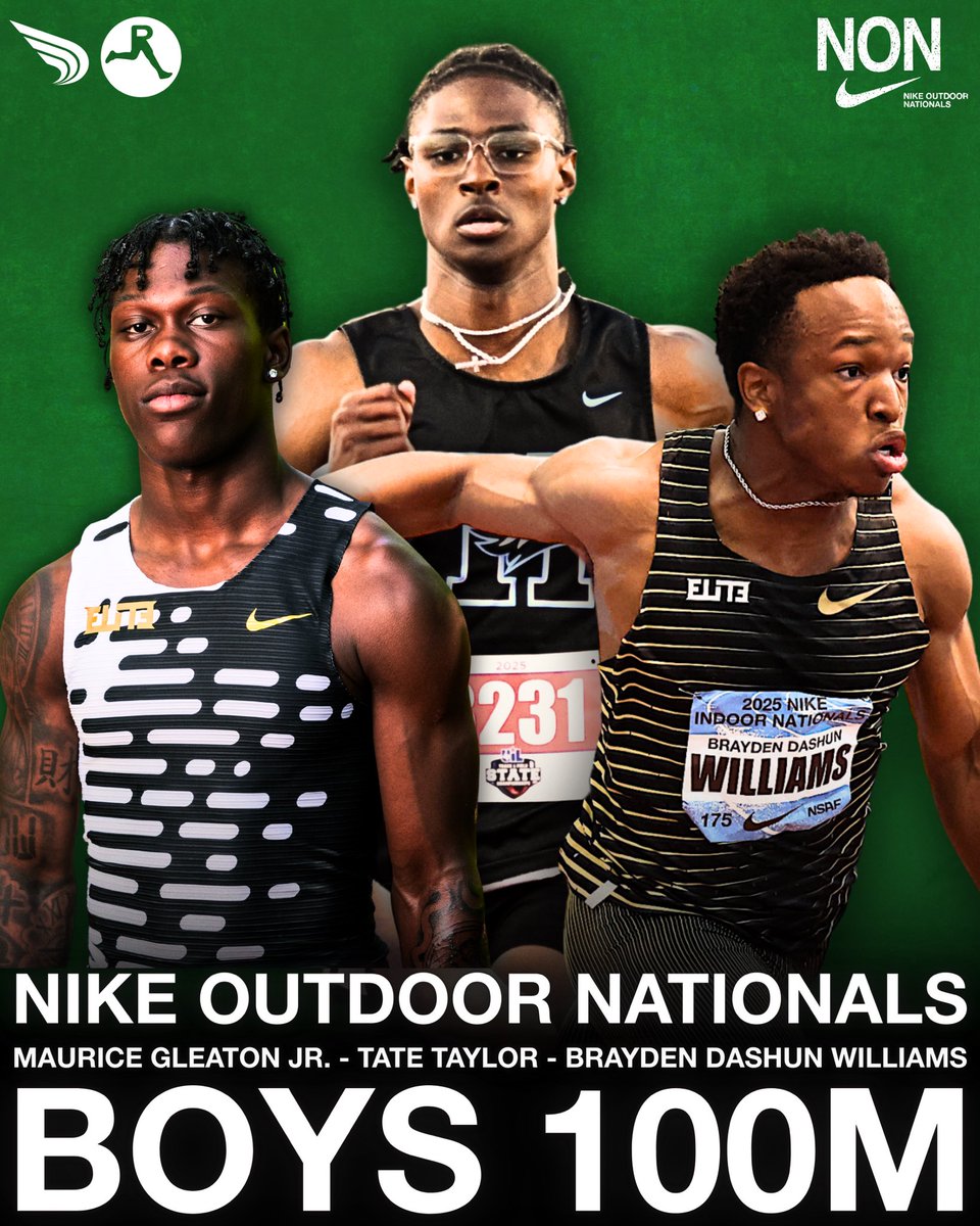 DyeStat (@dyestat) on Twitter photo Fast. Faster. FASTEST. โก๏ธโก๏ธโก๏ธ
<a href="/Braywilliams_1/">Brayden Williams</a>, <a href="/MauriceGleaton_/">Maurice โLaeโ Gleaton Jr</a> and Tate Taylor are all making their way to Hayward Field to race the 100m at #NikeOutdoorNationals. Fast. Faster. FASTEST. โก๏ธโก๏ธโก๏ธ
<a href="/Braywilliams_1/">Brayden Williams</a>, <a href="/MauriceGleaton_/">Maurice โLaeโ Gleaton Jr</a> and Tate Taylor are all making their way to Hayward Field to race the 100m at #NikeOutdoorNationals.