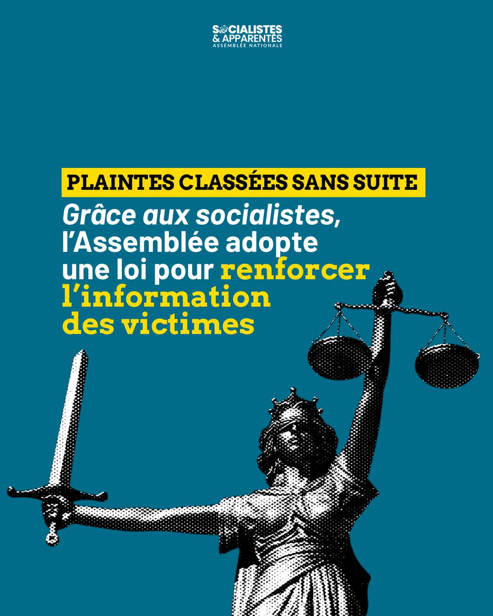 🔴🏛️ La proposition de loi de <a href="/WilliamJiovanny/">Jiovanny William</a> pour mieux informer les victimes en cas de classement sans suite vient d'être adoptée par l'Assemblée.

Une solution concrète pour rétablir un lien de confiance entre justice et citoyens.

Prochaine étape : son inscription au Sénat !